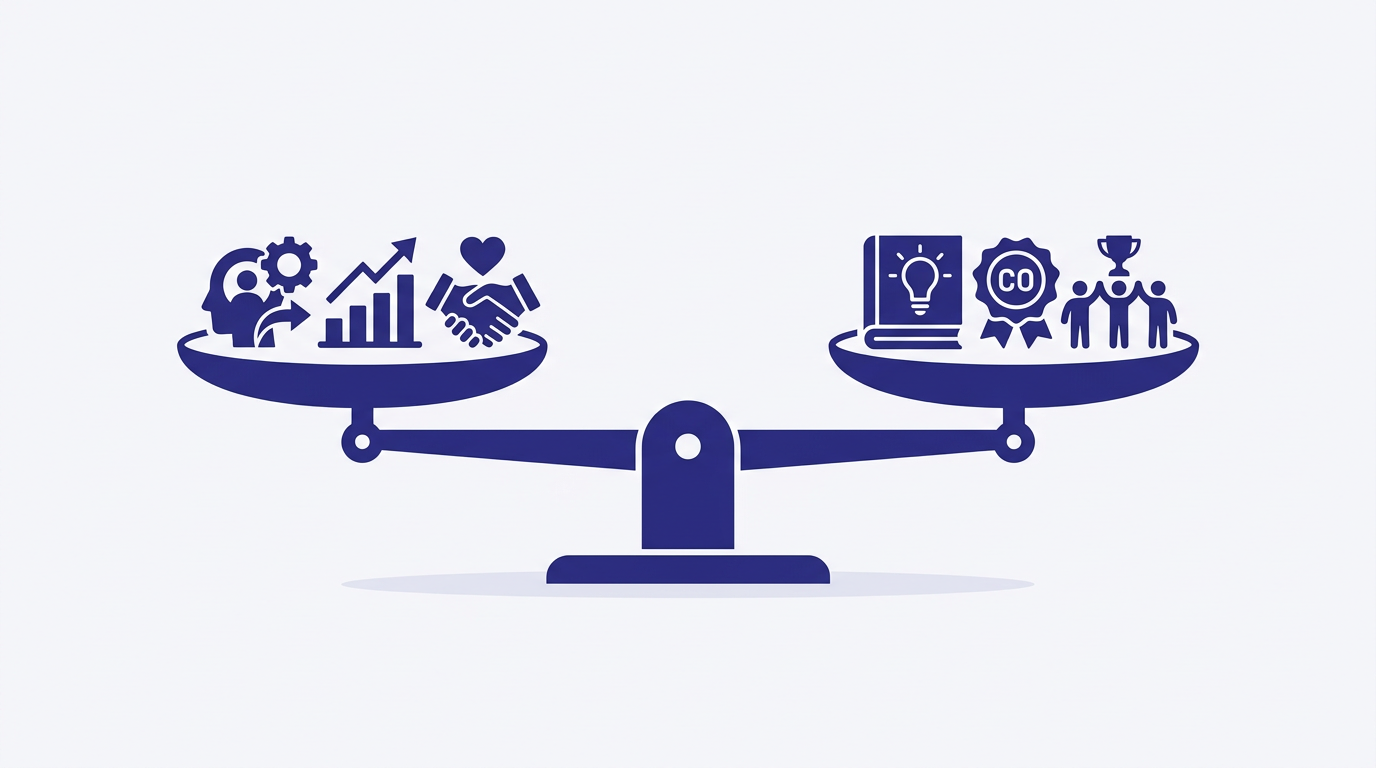 Loupe passant en revue des tuiles de logiciels RH avec une option mise en avant