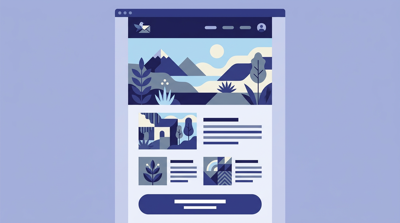 Aperçu d'une newsletter conçue sur un logiciel d'e-mailing pour PME
