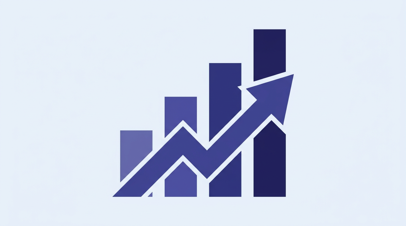 Tableau de bord d'analytics SaaS affichant la courbe du revenu récurrent et des tuiles d'indicateurs clés